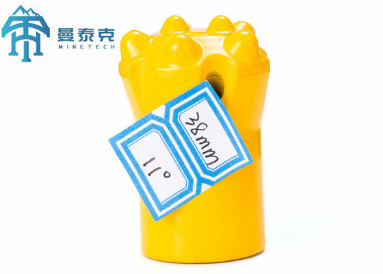 38 মিমি বোতাম বিট রক ড্রিলিং 7 বোতাম টেপারড টুলস 11 ডিগ্রী টংস্টেন কার্বাইড