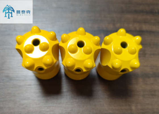 11 ডিগ্রী ব্রোকা 34mm 7 বোতাম ট্যাপার ড্রিল বিট খনির জন্য ড্রিলিং ব্লাস্টিং