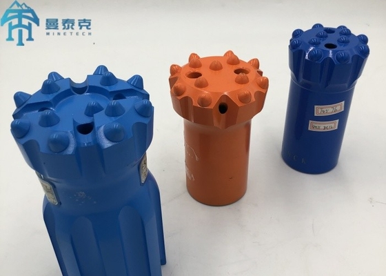 R38 76mm থ্রেড বোতাম ড্রিল বিট ফ্ল্যাট ফেস ড্রিল বিট রক ড্রিলিং জন্য