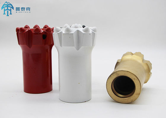 খনি নির্মাণ রক ড্রিলিং সরঞ্জাম থ্রেড বোতাম বিট 76mm ব্যাসার্ধ